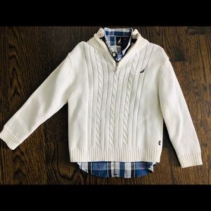 Nautica Button down shirt and Sweater Set